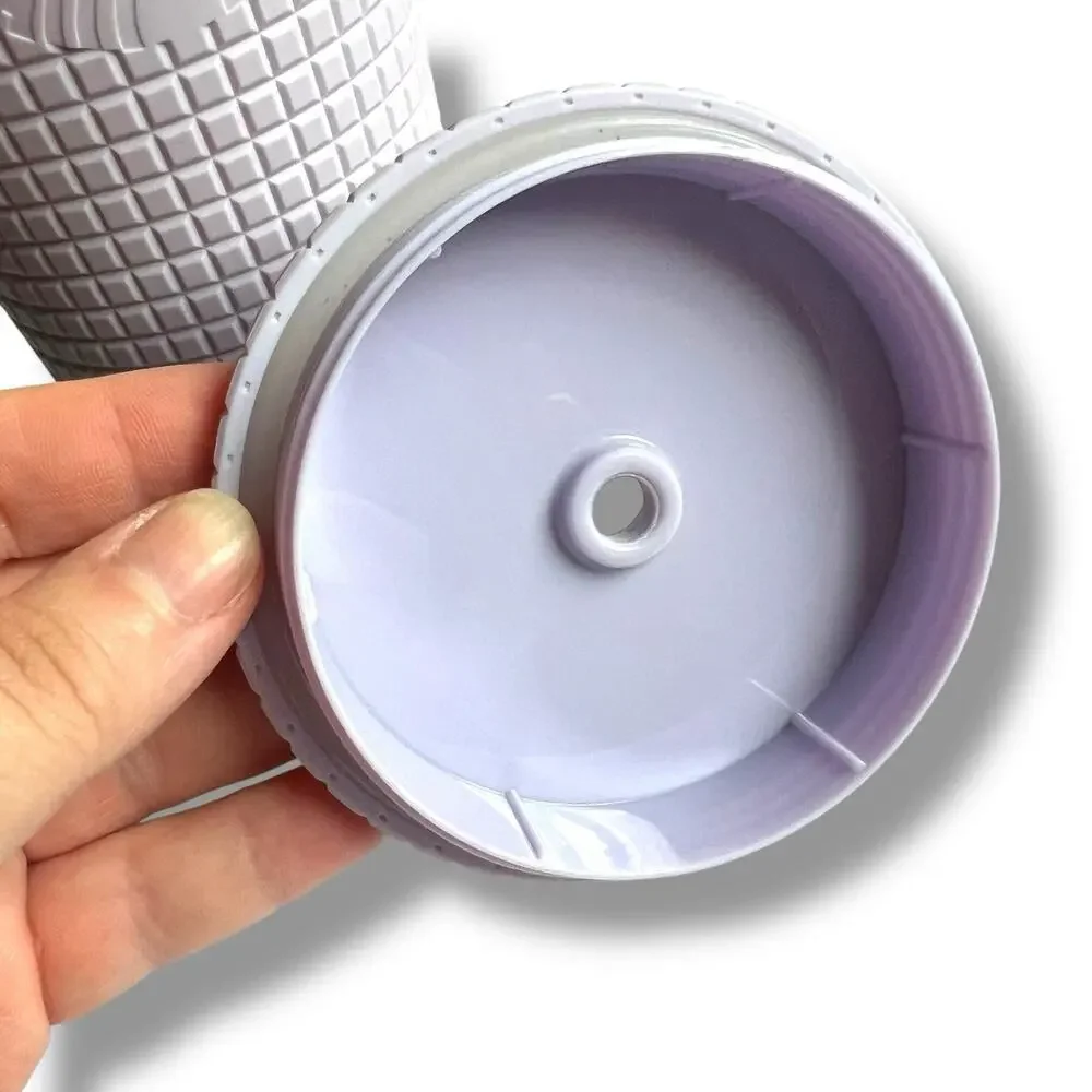 Starbucks 2021 Purple Lilac Lavender Disco Grid Matte Venti Tumbler 24oz